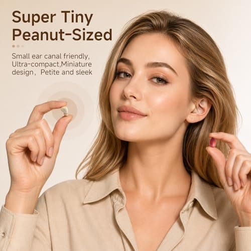 Yeforu Invisible Earphones Small Invisible Earbuds Wireless Bluetooth Micro Hidden Discreet Tiny Sleep Mini Earbuds For Sleeping Ear Buds For Small Ears Sleep Headphones For Sleeping — view 2