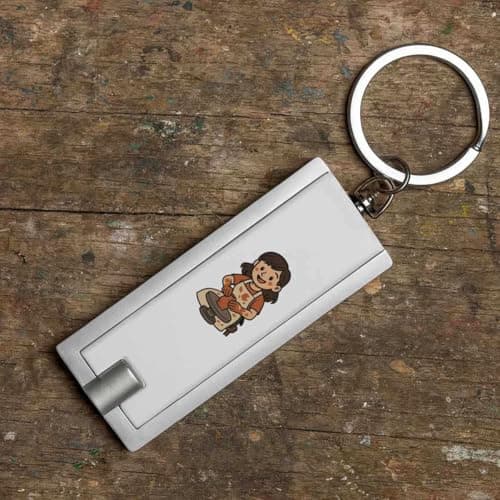 Azeeda 'Woman Using Pottery Wheel' LED Keyring Torch (KT00044823) — view 6