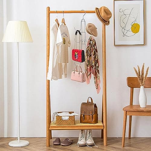 Baoswi 1 Pack Purse Hanger Closet Organisers Storage, 4-Tier Hanging Bag Holder, Silver Metal Handbag Storage Hook Backpack Rack Space Saving Hanger — view 6