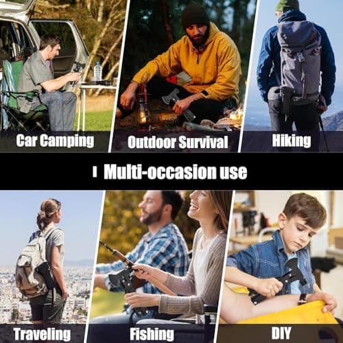 Multi-Purpose Utility Tool, 14-in-1 Folding Pocket Multi Tool, Outdoor Camping Survival Equipment with Storage Carry Bag — view 5