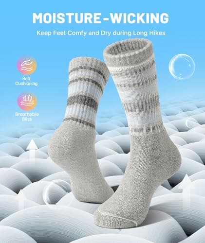 SIMIYA 5 Pairs Merino Wool Socks Womens Cosy Warm Thick Thermal Socks — view 3