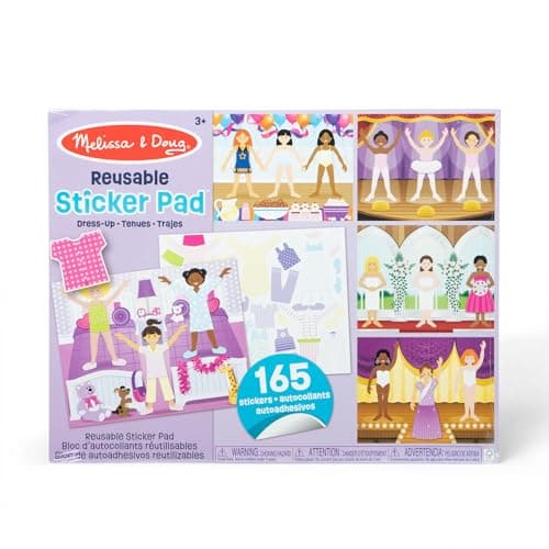 Melissa & Doug Reusable Sticker Pad | Activity Book for Children, Plane & Travel Activities for Kids | Age 3-5
