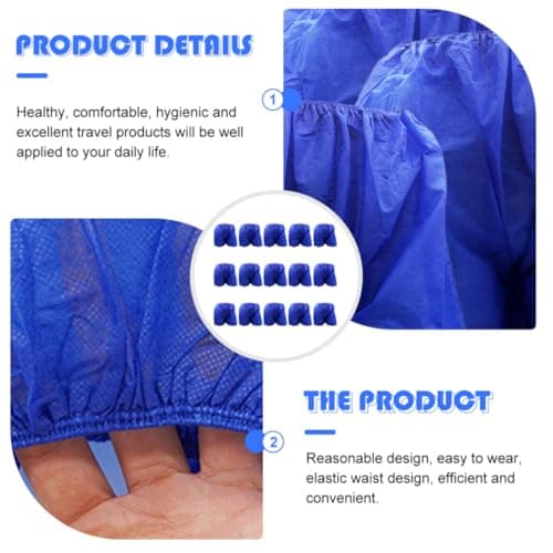 DIKACA Disposable Sauna Shorts 15Pcs Mens Underwear Blue Non-Woven Fabric for Travel and Spa — view 6