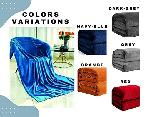 Turquoise Blue Flannel Fleece Blanket fluffy throw Super soft Bed Blanket warm comfortable Throws for sofa/couch/plush/Lightweight/Travel Blankets, Double Size, 150x200cm — view 3