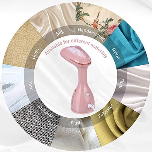 Cadrim Clothes Steamer, Handheld Garment Steamer 1500W 280ml Travel Steam Vertical Strong Steam Iron Auto Cut-Off Powerful For Home, Office & Travel (Pink) — view 5