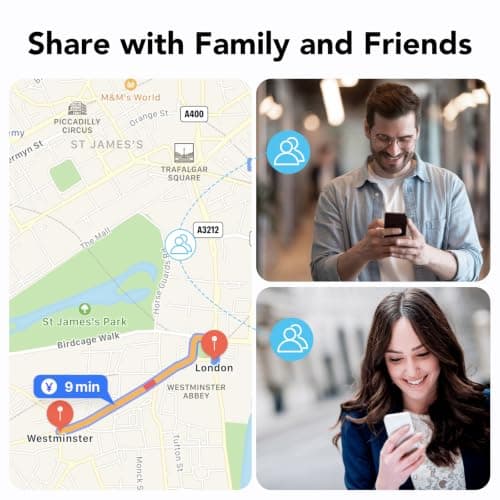 Air Tracker Tags Bluetooth Item Finder-4Pack，Compatible with Android(Find Hub) & iOS(Find My), Replaceable Battery, IP67 Waterproof, Suitable for Luggage, Bags, Wallets, Backpacks, Keys Tracking Tag — view 6