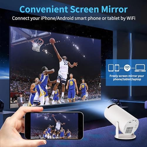 Portable Mini Projector with 2 Gamepad, X30 130 Inch Outdoor Video Game Console Projector with Classic Game 20000+, 4K Screen Theater Movie Projector Support WiFi, Bluetooth with Controller — view 4