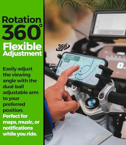 MOGGAM Motorbike Phone Holder Anti Theft Anti Vibration Handlebar Rugged — view 3