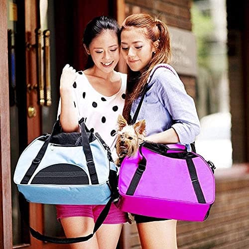 TIYOLAT Pet Carrier Bag, Airline Approved Duffle Bags, Pet Travel Portable Bag Home for Little Dogs, Cats and Puppies, Small Animals (S, Pink) — view 2