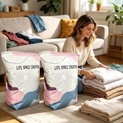 Vacuum Bags for Travel 2 Pieces No-Pump Compression Storage — view 3