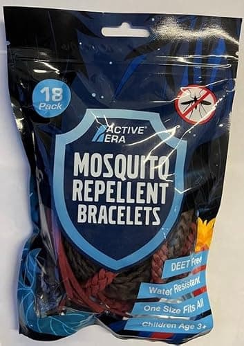 Active Era Mosquito Repellent Bracelet, Insect Midge & Mosquito Bands - Powerful DEET Free Formula - Waterproof with 250 Hours / 10 Days of Protection (Light Brown, Dark Brown, Black - 18 Pack) — view 2