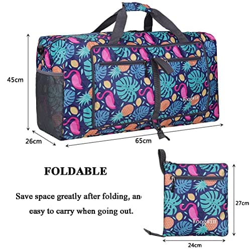 ehsbuy 60L Foldable Travel Duffle Bags for Men Women Large Holdall Waterproof Overnight Weekend Bags for Gym Luggage — view 2