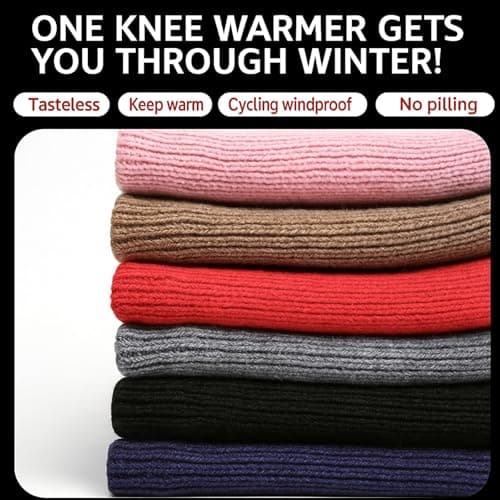 Winter Neck Warmer For Men, Knitted Plush-Lined Snood, Black/Grey, 2-Pack — view 2
