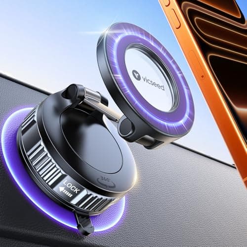 VICSEED for MagSafe Car Mount 55+KG Strongest Suction Phone Holder, Purple
