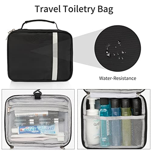 Hanging Toiletry Bag for Men – Small Travel Wash Bag with Sturdy Hook, Waterproof Shower Bag & Dopp Kit, Lightweight Mens Toiletry Bags for Bathroom Essentials — view 5