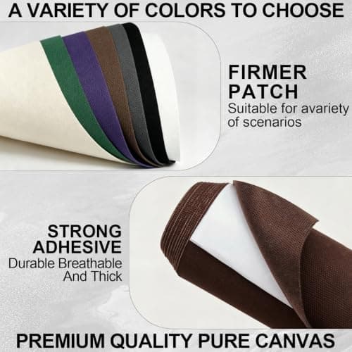 Canvas Repair Patches 4 x 79 inch Waterproof Fabric Tape (Brown — view 3