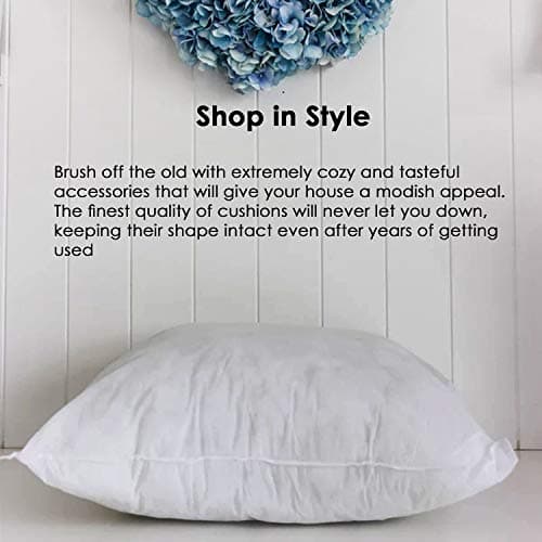 12 Pack 18'' x 18'' Hollowfibre Cushion Inner Pad, Super Soft Value Range, Pure White Plump Polyester Stuffer Pillow Insert Sham, Standard Square – MADE IN UK 45 x 45 Cm — view 2