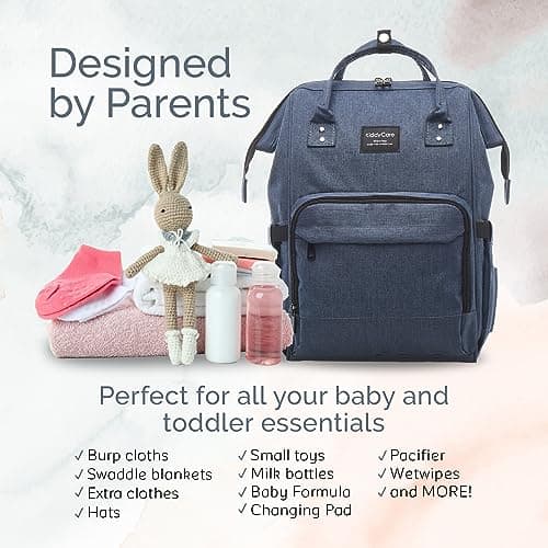 KiddyCare Multipurpose Waterproof Baby Changing Backpack | Unisex, Stylish Maternity Bag - Dark Gray — view 6