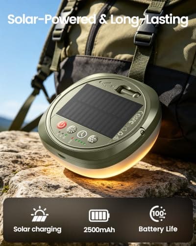 Glocusent Rechargeable Camping Light with 10m Camping String Light 130 LEDs — view 4