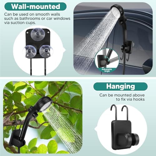 Portable Shower for Camping, Rechargeable, Outdoor Electric Shower Kit — view 3