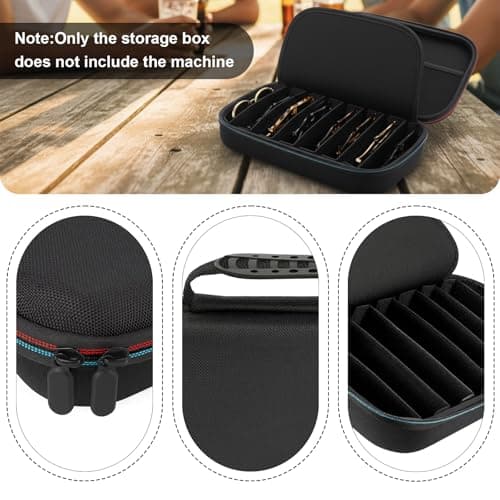 SUNNYNEST Sunglasses Box Travel Sunglasses Organizer Glasses Case Multiple Pairs with Adjustable Slots Portable Eyeglasses Case Storage Box for Men Women (Black) — view 5