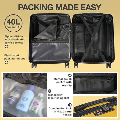 Cabin Max Cabin Suitcase Large for Ryanair, Easyjet 55x40x20 Hand Luggage — view 5