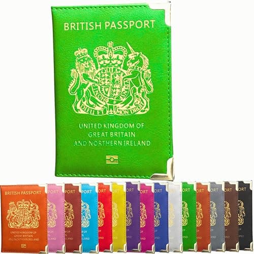 HITHIKA British Passport Holder | UK Passport Wallet | Non EU | PU Leather (Green)