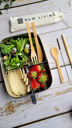 Bamboo Cutlery Set | Reusable, for Travel | Includes Bamboo Straw, Fork, Knife, Spoon, Cleaner & Carry Case | Eco Product — view 4