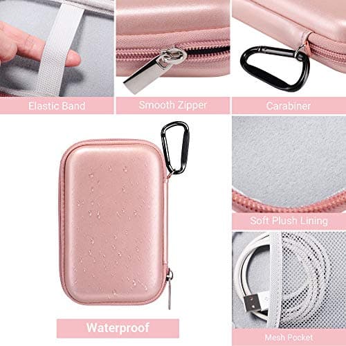 ULAK MP3 MP4 Player Case Portable Travel Box for iPod Touch, Rose Gold — view 5