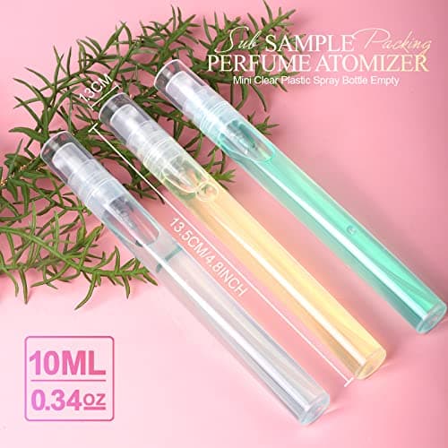 Fandamei Mini Spray Bottle, 10 Pack 10ml Plastic Spray Bottle, Fine Mist Refillable Perfume Bottle, Perfume Atomizer, Small Empty Sample Containers, Portable Travel Bottle — view 2