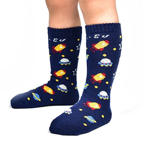 6 Pairs Toddler Boy Non Skid Socks Baby Boy Knee High Socks, Cotton Socks for Boys Grips Socks Anti Slip Socks (1-3 Years, 6 Pairs Super Star) — view 5