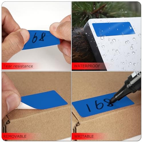 Meitaat Blue Rectangular Labels 50 x 25mm Blank Stickers Roll 500 Pcs — view 3