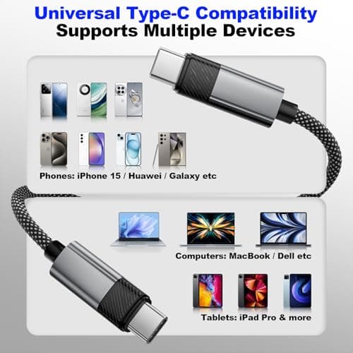 Magnpter Crossbody Phone Lanyard with 100W USB C Charger Cable, Black — view 6