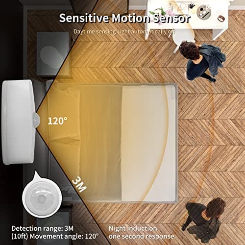 Motion Sensor Night Lights 8 Pack, Battery Powered Sensor Night baby lamp — view 4