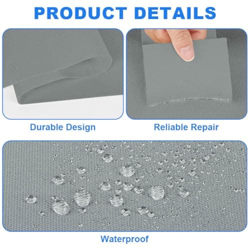 ANOMM Canvas Repair Patch, Self-Adhesive Fabric Patch (8 * 160cm, Gray) — view 3
