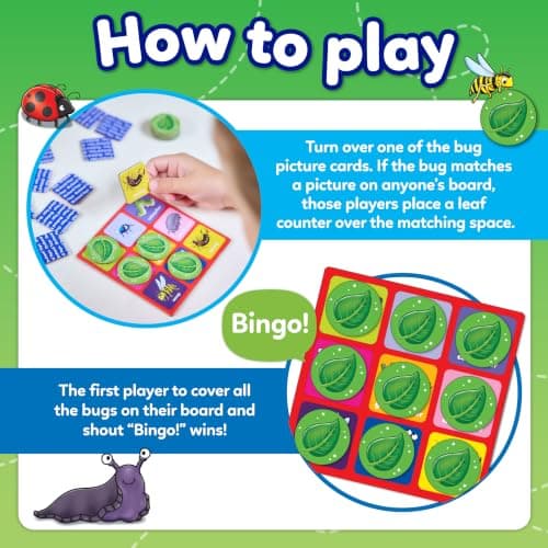 Orchard Toys Little Bug Bingo, Compact Mini Game for Boys, Girls and Toddlers, Age 3+ years, Ideal for Holiday and Travel, 2-4 Players — view 4