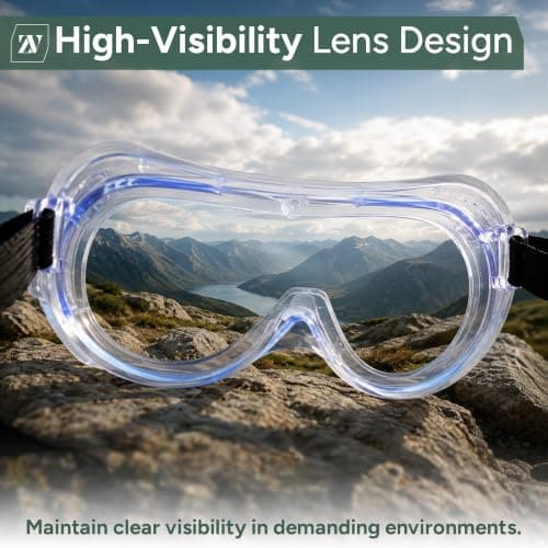 Zuvo Safety Goggles – Clear Anti-Fog Protective Glasses for Work, Lab, and DIY – Impact & Dust Resistant Eye Protection — view 5