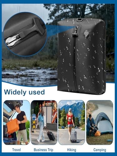 Wireless Vacuum Storage Bags for Travel with Pump – IP67 Waterproof TPU Space Saver Compression for Suitcases, Backpack & Camping, Electric Air Pump with 5 Nozzles — view 3