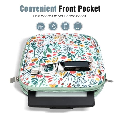 TiMOVO 6-7 Inch eReader Sleeve, Flowers — view 6