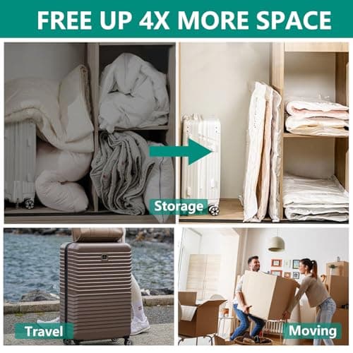 Vacuum Bags for Clothes 9Pcs with Air Pump (3x40x40, 3x40x50, 3x40x60) — view 5