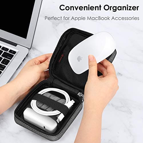 FINPAC Macbook Charger Organiser Case, Small Electronic Organiser Bag for MacBook Power Adapter, Portable Storage Travel Pouch for Laptop Accessories, Magic Mouse, USB Drives, GoPro, Gadget, Tech Gear — view 2