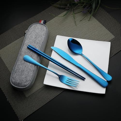 DEVICO Travel Cutlery Set, Stainless Steel Camping Cutlery Set for 1 — view 2