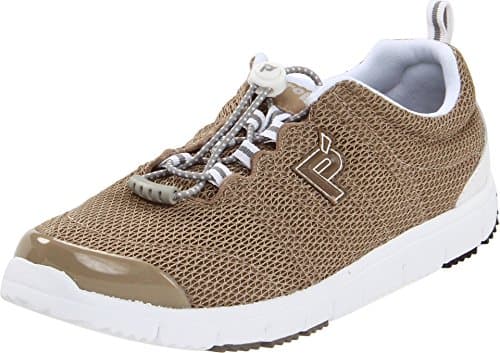 Propet Womens Travel Walker Ii Walking Walking Sneakers Shoes - Black, Taupe Mesh, 7 UK
