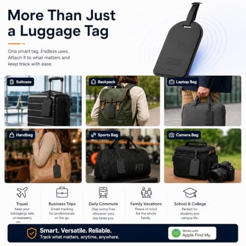 Luggage Tracker Tag with Built-In Locator No Extra Tracker Needed — view 6
