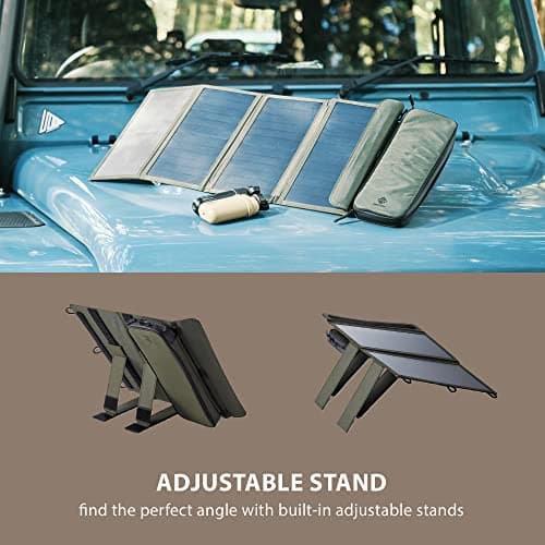 ELECOM NESTOUT 14W Outdoor Foldable Solar Panel Charger, Dual USB-A, 2.1A — view 6