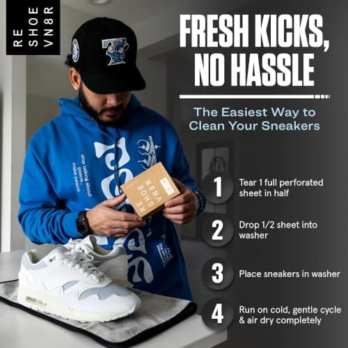 RESHOEVN8R Laundry Sheets - Eco-Friendly Shoe Wash Detergent — view 4