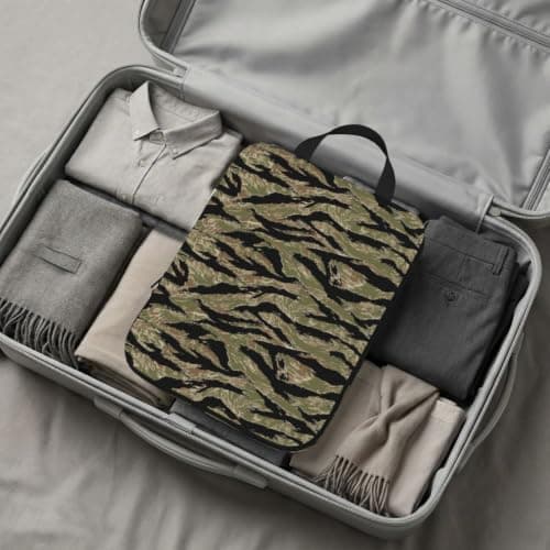 Tiger Stripe Camo Print 4 Set Compression Packing Cubes for Suitcases,Expandable Storage Bags Organizers — view 6