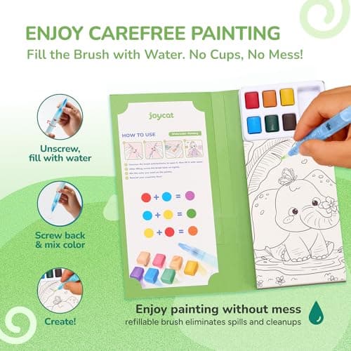 JoyCat 2 Pack Pocket Paint with Water Coloring Books for Kids — view 4