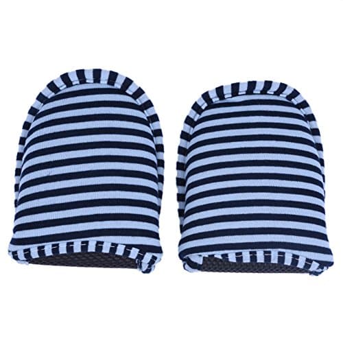 Keenso Foldable Reusable Indoor Soft Cotton Anti-slip Slippers Travel Portable Bath Slipper Anti-Slip for Home Hotel (Man-Blue Stripes) Other mountaineering and camping supplies — view 3