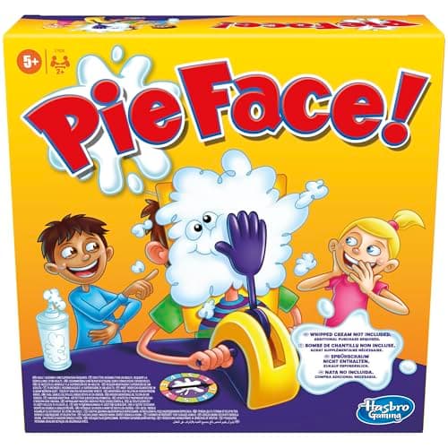 Hasbro Gaming Pie Face Whipped Cream Family Board Game for 5+ Year Old Kids, Party Games for 2 Players or More